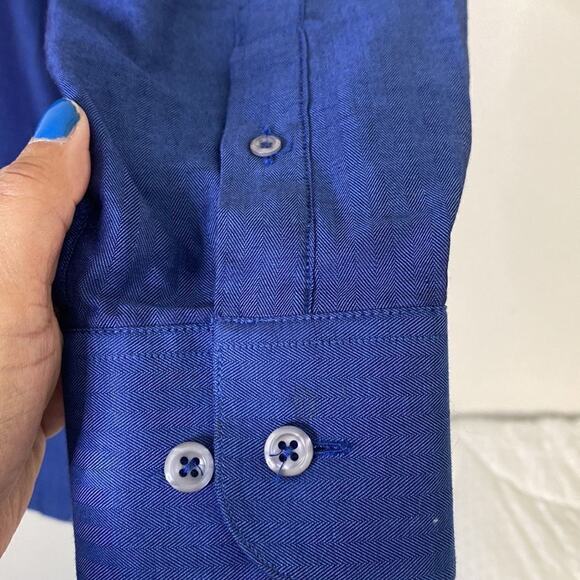 Uomo Couture Vito Rufolo Long Sleeve Button Down Blue 15-15.5 Italy. See video - Picture 5 of 8